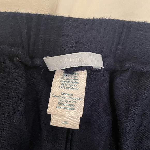 Eberjey Cara drawstring sleep shorts Size L navy blue - Picture 2 of 4